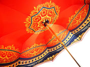 Luxurious Red Umbrella, Double Cloth - Abstract Design - il-marchesato