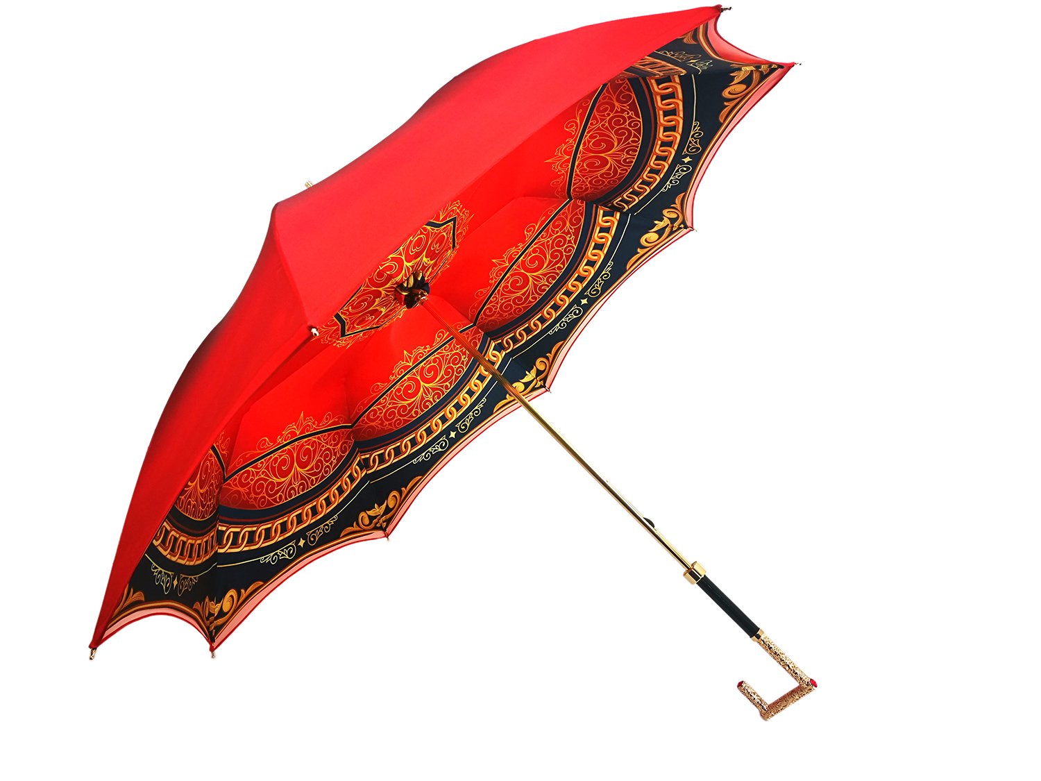 Luxurious Red Umbrella, Double Cloth - Abstract Design - il-marchesato