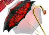 Wonderfull red Umbrella With Rose Design - il-marchesato