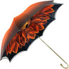 Beautiful Double Canopy Umbrella in a Luxurious Orange Satin - il-marchesato