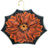 Beautiful Double Canopy Umbrella in a Luxurious Orange Satin - il-marchesato