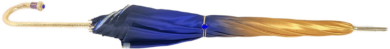 Luxurious Blue Umbrella, Double Cloth - Abstract Design - il-marchesato