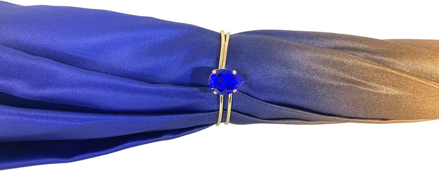 Luxurious Blue Umbrella, Double Cloth - Abstract Design - il-marchesato