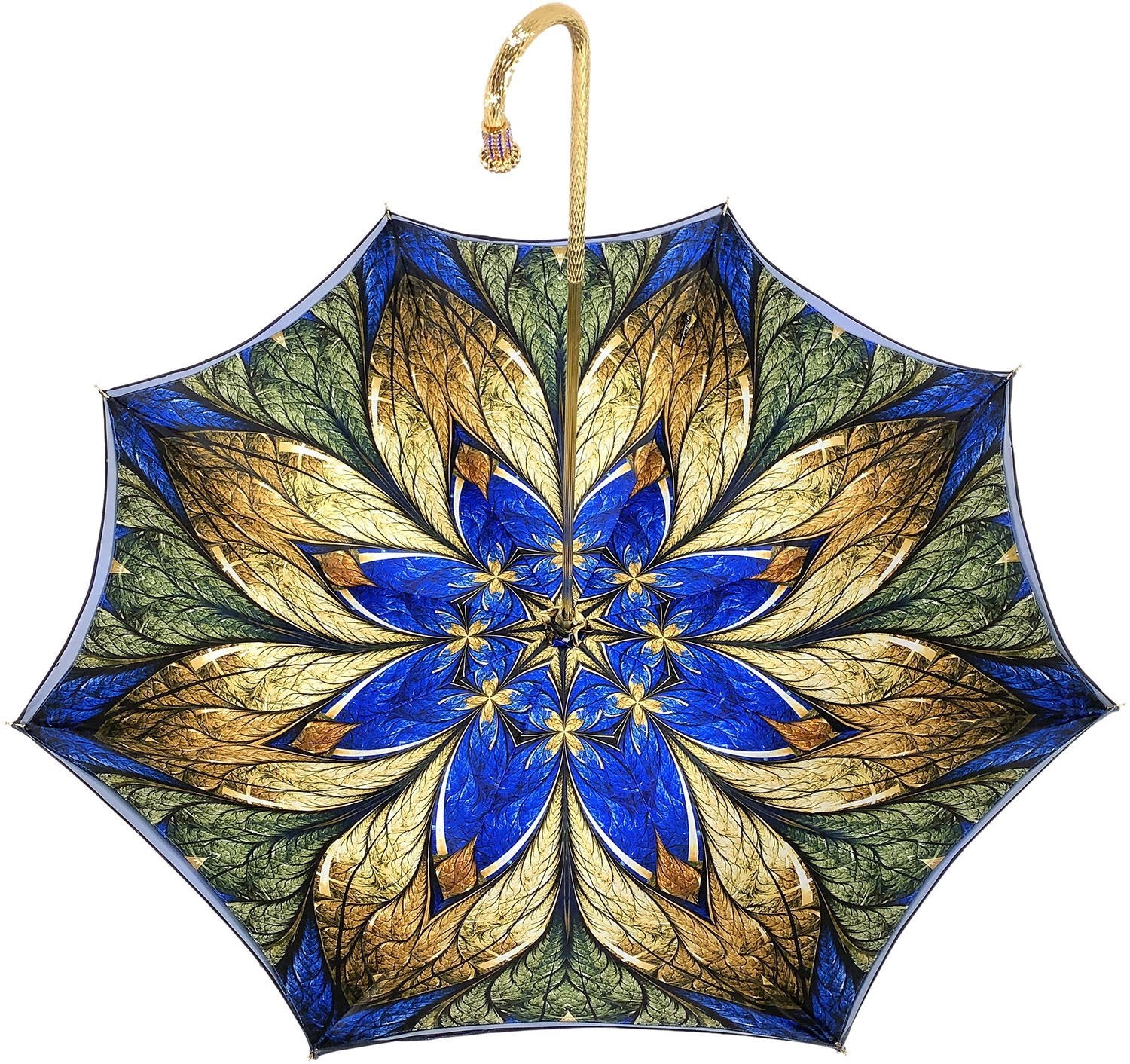Luxurious Blue Umbrella, Double Cloth - Abstract Design - il-marchesato