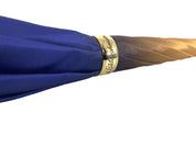 Beautiful Double Canopy Umbrella in a Luxurious blue Satin - il-marchesato