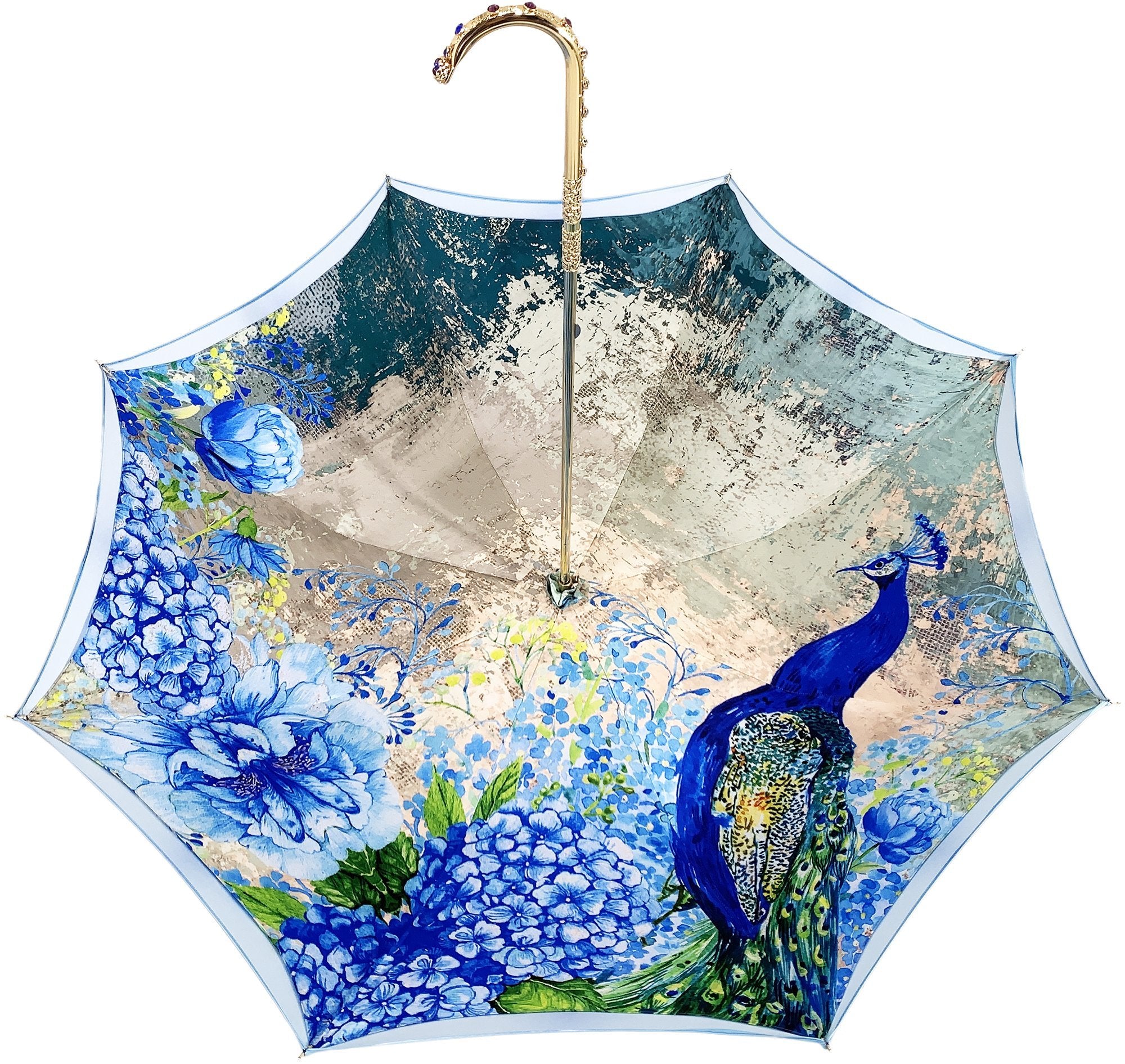 il Marchesato Luxury Peacock Umbrella - il-marchesato