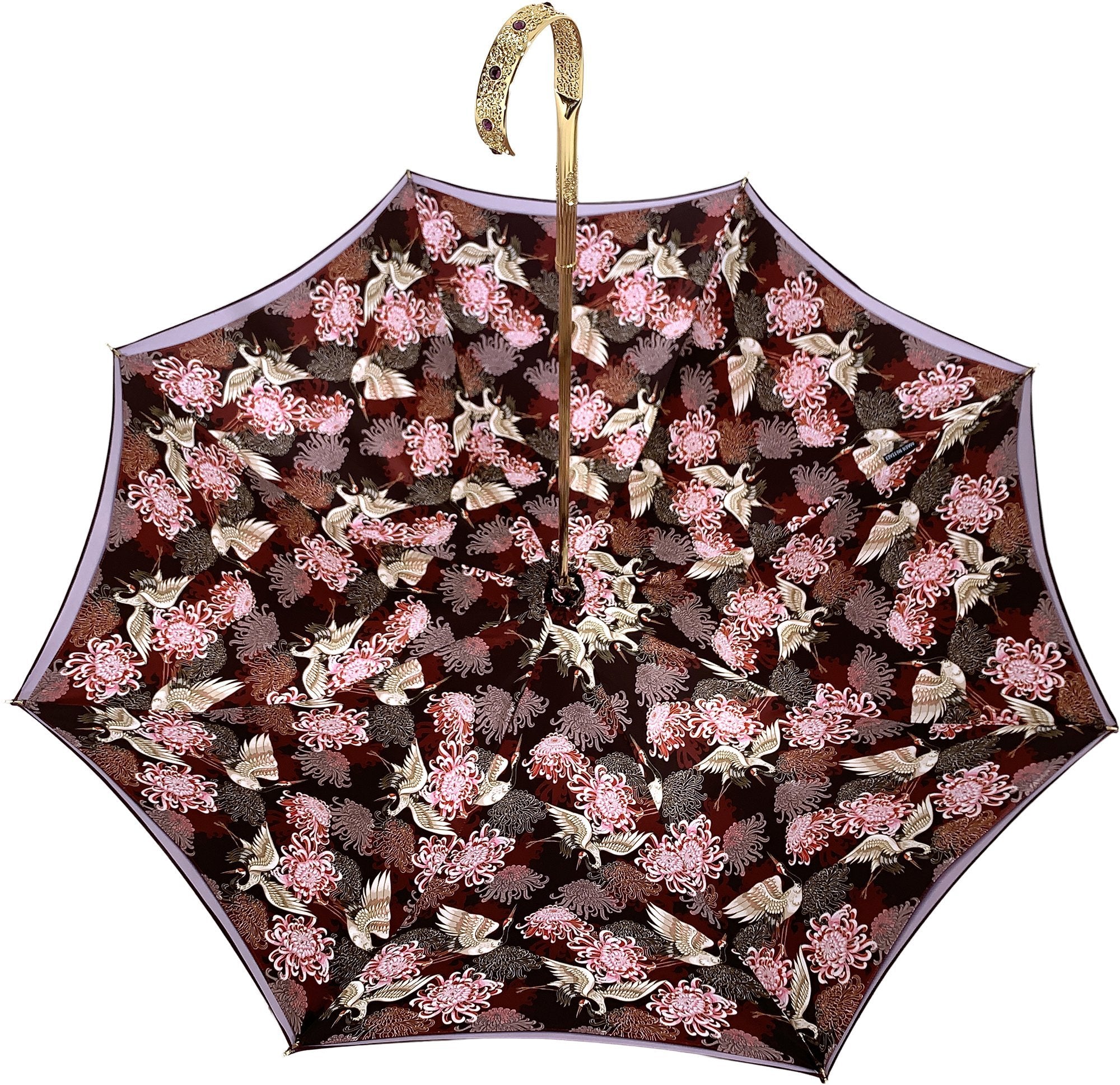 Beautiful Double Cloth Umbrella-  Exclusive Herons Design - il-marchesato