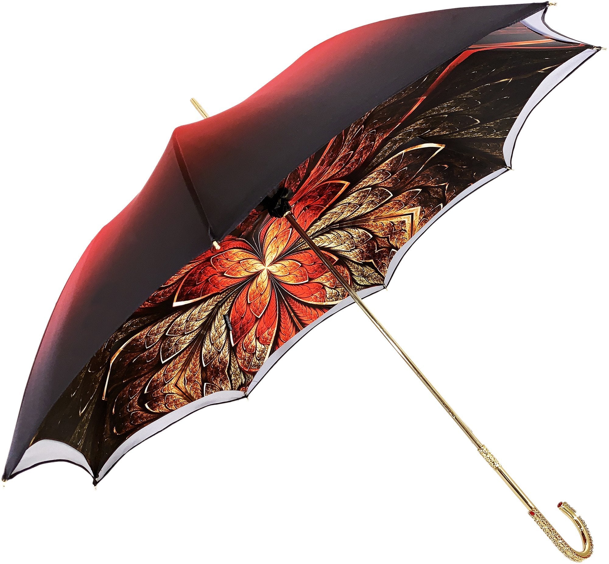 Red Double Canopy Luxury Ladies Umbrella - il-marchesato