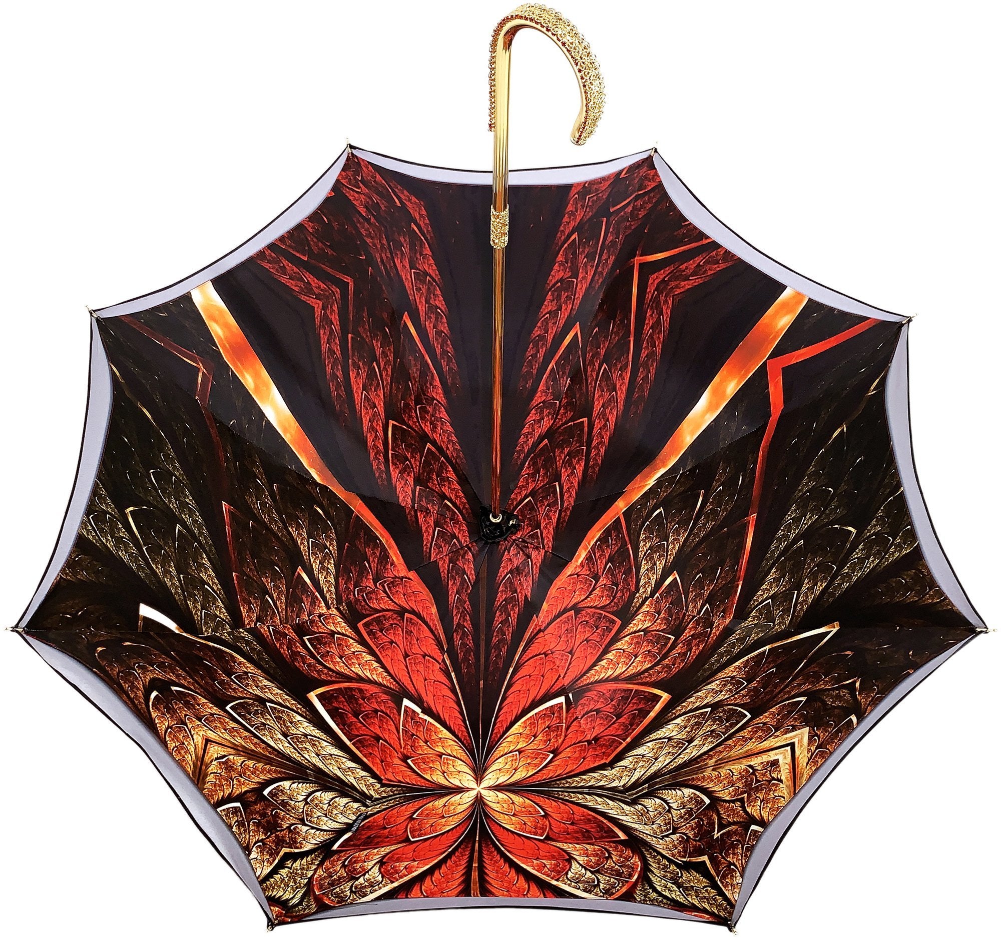 Red Double Canopy Luxury Ladies Umbrella - il-marchesato