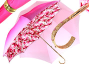 Lovely Shade Fuchsia/Pink Umbrella - Exclusive Flower Design - il-marchesato