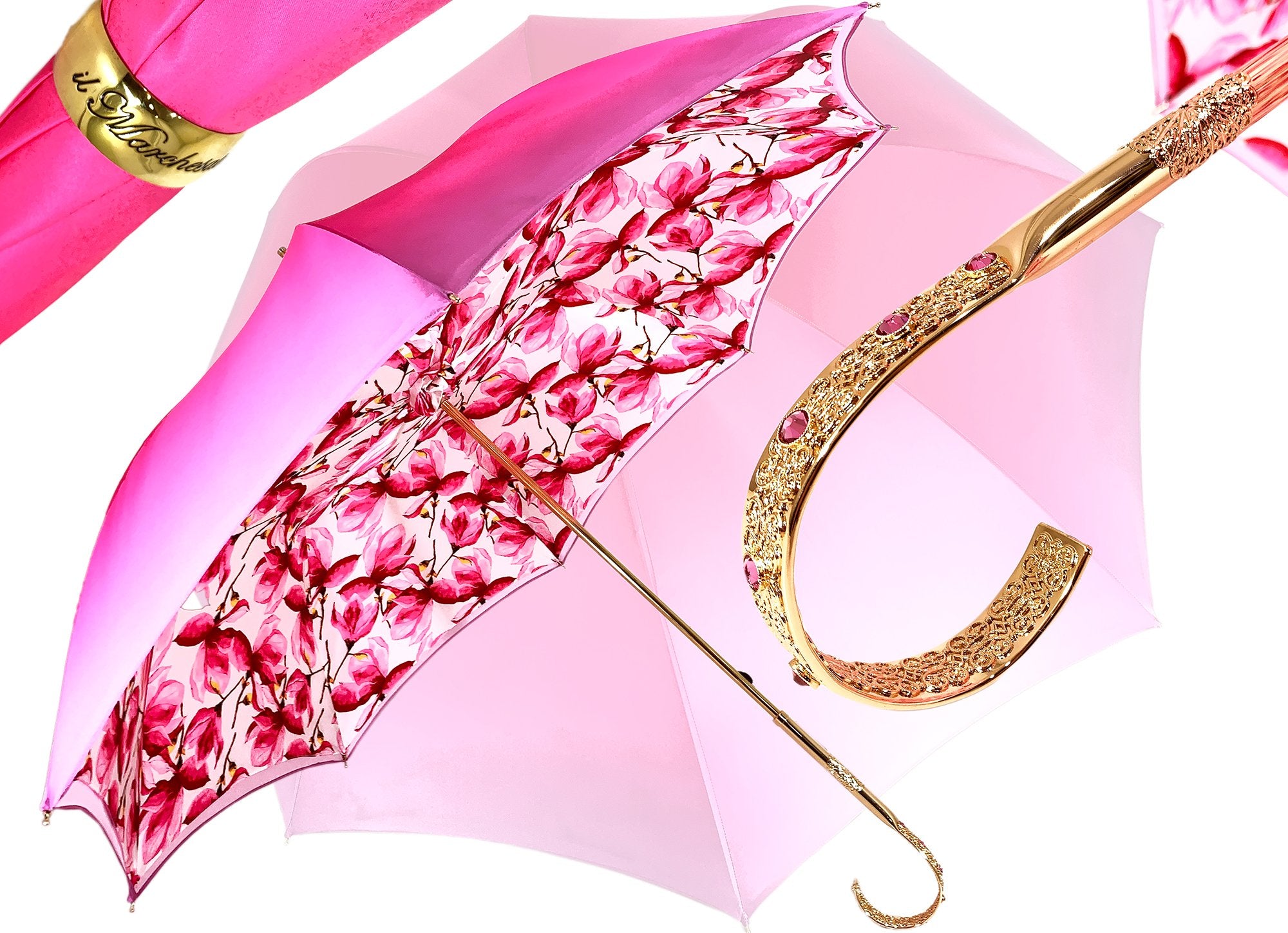 Pink Umbrella - Exclusive Flower Design - il-marchesato