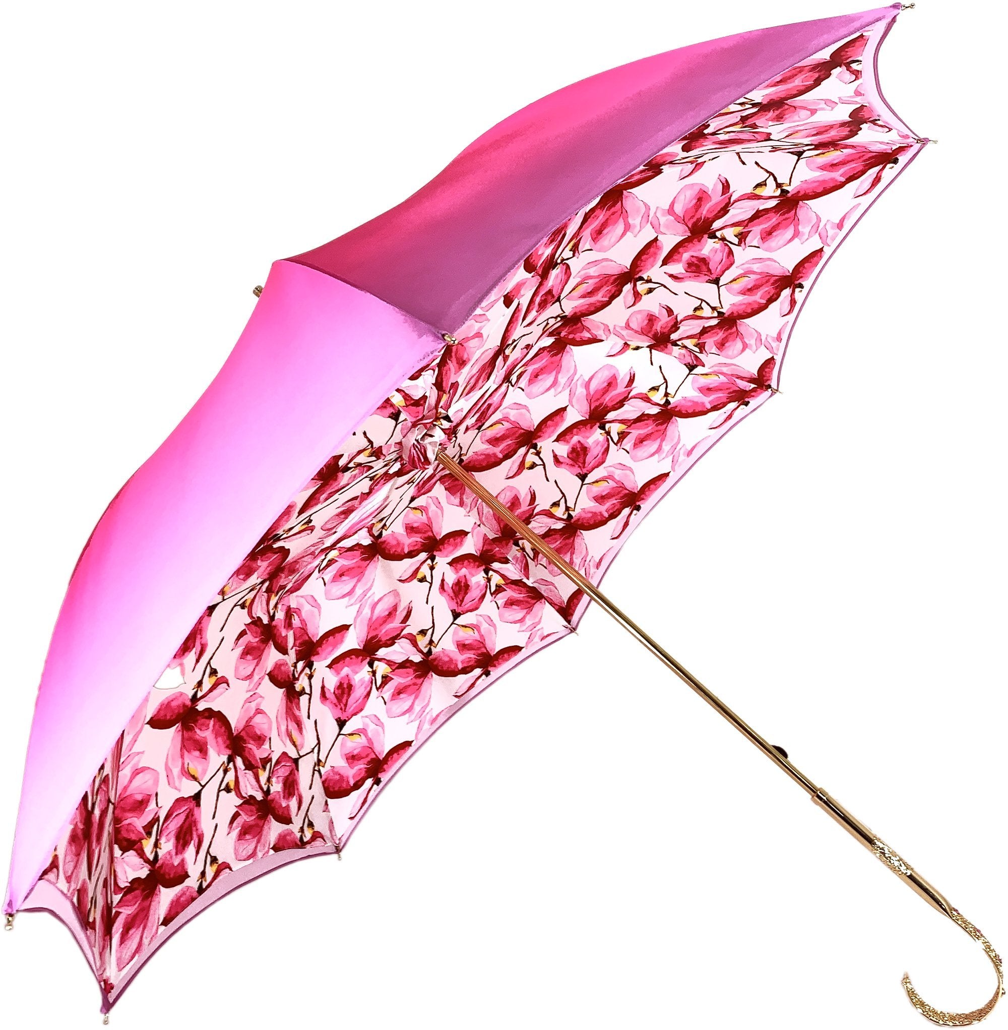 Lovely Shade Fuchsia/Pink Umbrella - Exclusive Flower Design - il-marchesato