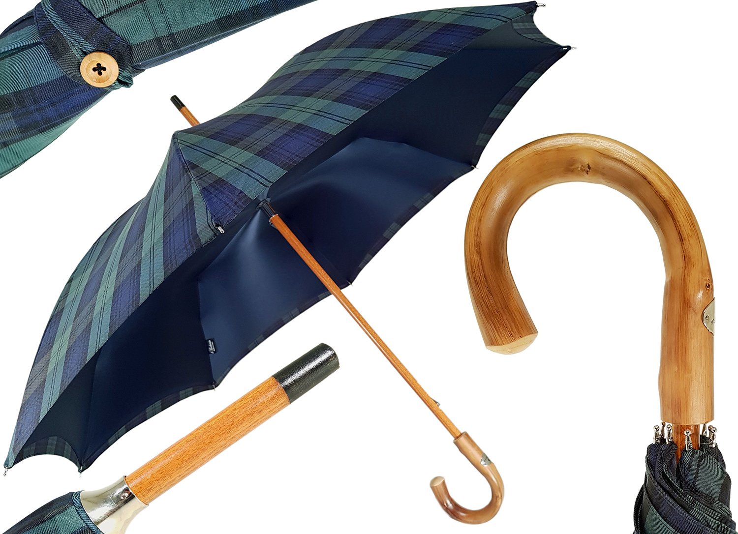 Marchesato Double Cloth Men's Umbrella - Cotton Fabric - il-marchesato
