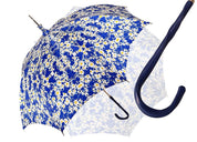 Flowered Marguerite Parasol - Blue Leather Handle - il-marchesato