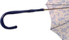 Flowered Marguerite Parasol - Blue Leather Handle - il-marchesato