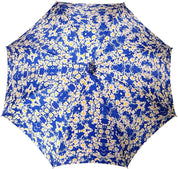 Flowered Marguerite Parasol - Blue Leather Handle - il-marchesato