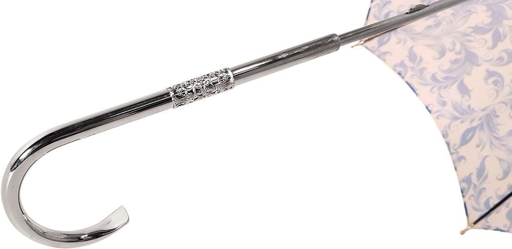 Elegant Parasol With Blue Design On White Background - il-marchesato