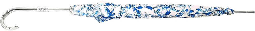 Elegant Parasol With Blue Design On White Background - il-marchesato