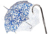 Elegant Parasol With Blue Design On White Background - il-marchesato