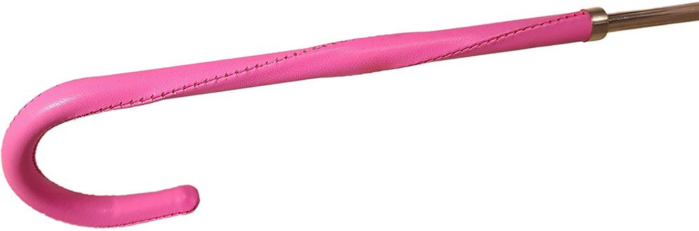 Pink Roses Parasol - Pink Leather Handle - il-marchesato