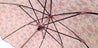 Pink Roses Parasol - Pink Leather Handle - il-marchesato