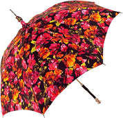 Parasol Multi-Color Floral Umbrella for Women  - Black Leather Handle - il-marchesato