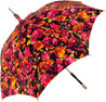 Parasol Multi-Color Floral Umbrella for Women  - Black Leather Handle - il-marchesato
