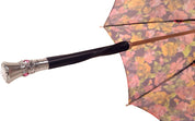 Parasol Multi-Color Floral Umbrella for Women  - Black Leather Handle - il-marchesato
