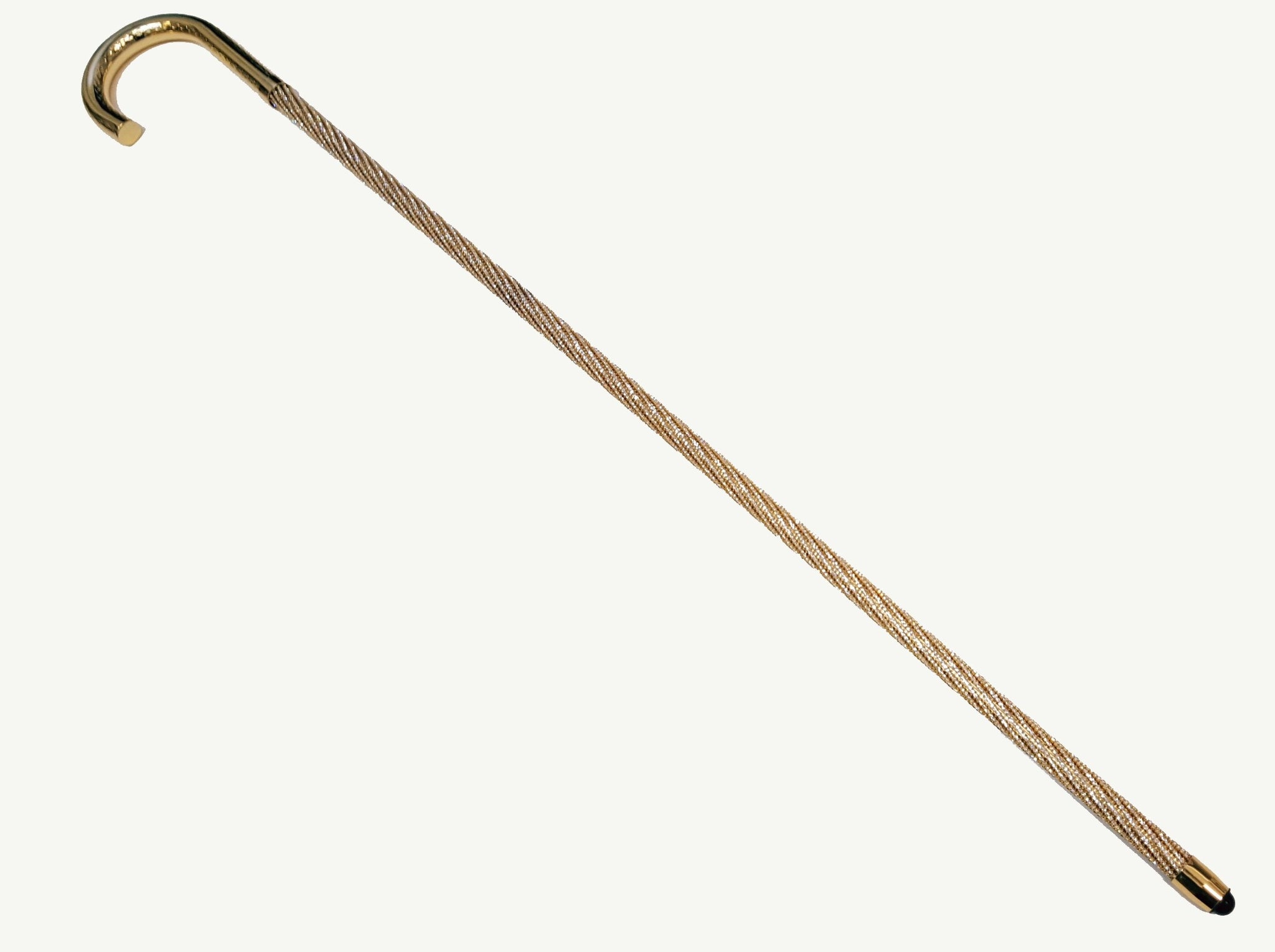 Brass Walking Cane Encrusted with Swarovski Elements - il-marchesato