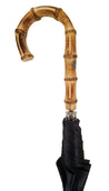 Classic Automatic Black Umbrella With Whanghee Handle - il-marchesato
